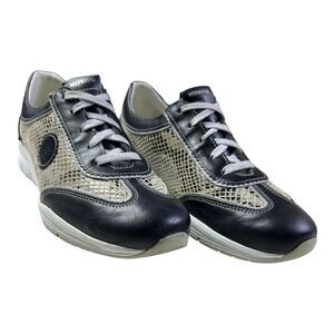 Mephisto Women's Athleisure Leather Air-Jet System Sneakers Shoes Black Size 7